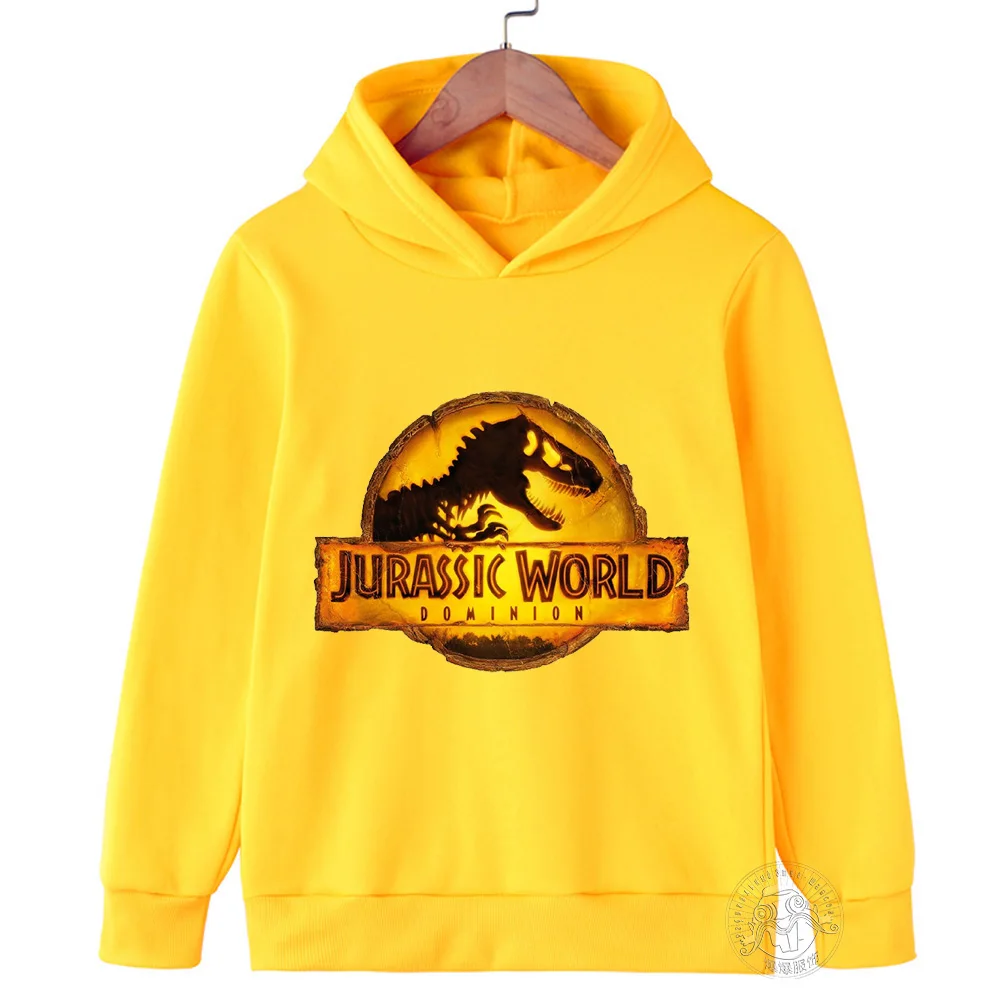 JURASSIC PARK Hoodies Kids Clothes Pullover Dinosaur Long Sleeve Hoody Children Hoody Sweatshirt Boys Girls Hoodie Streetwear