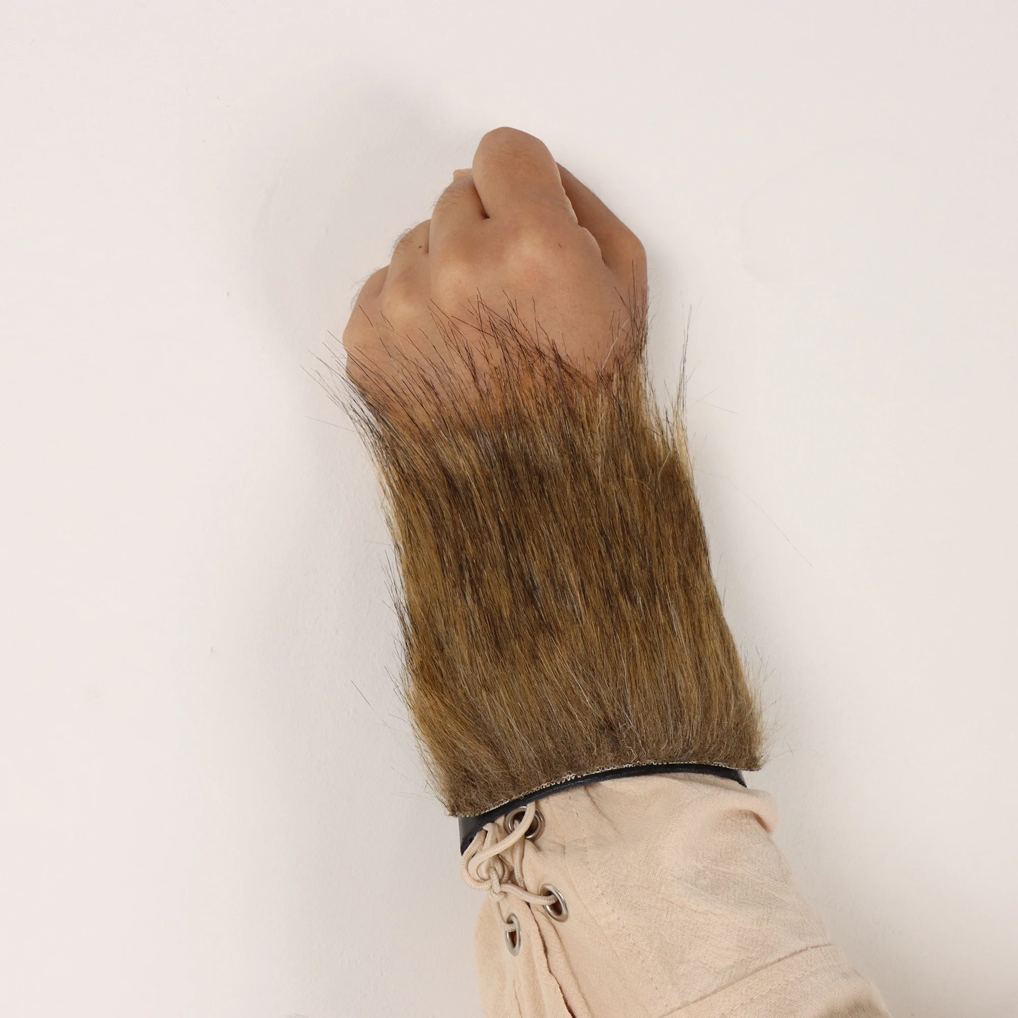 Średniowieczny retro prymitywny wojownik wikingów PU futro łączenie krótka opaska na nadgarstek występ na scenie karnawałowe element ubioru akcesoria