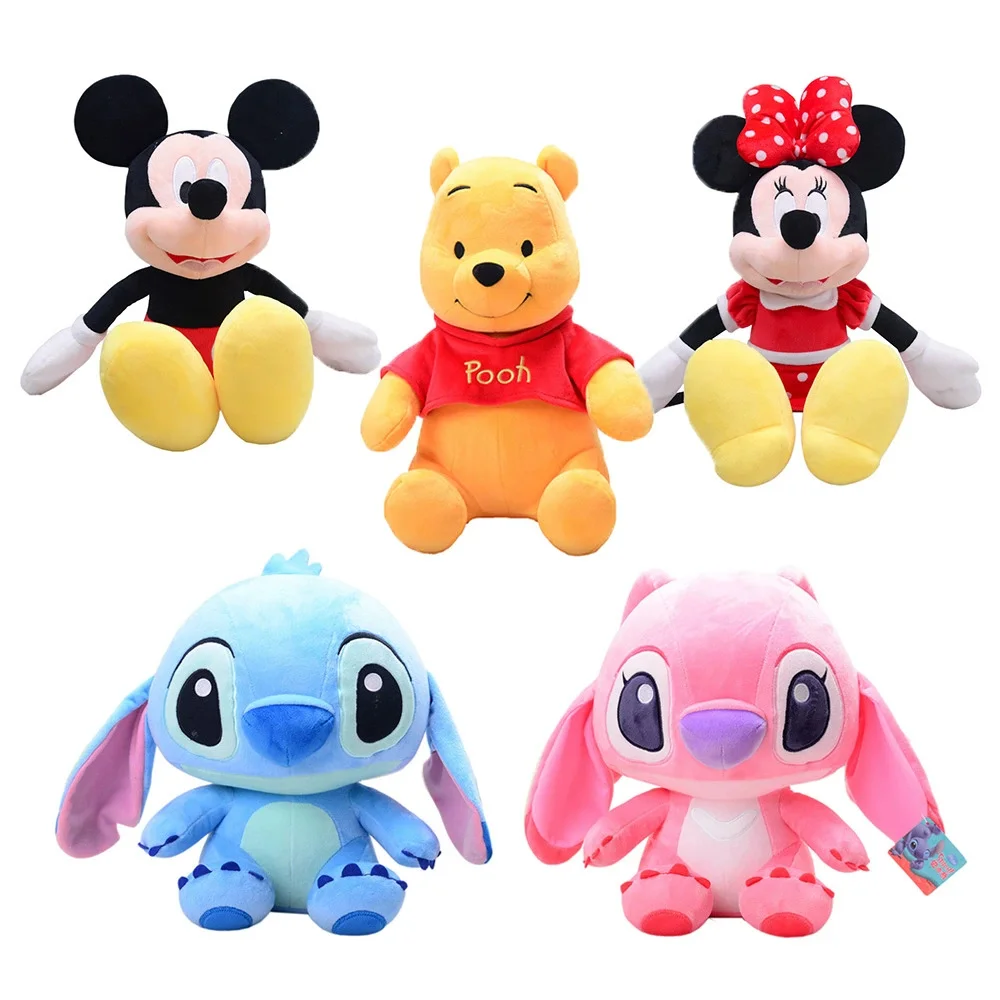 

Aoger Disney Winnie The Pooh Plush Toy Mickey Minnie Stitch Angel Doll Boys Gift Children's Birthday Gift