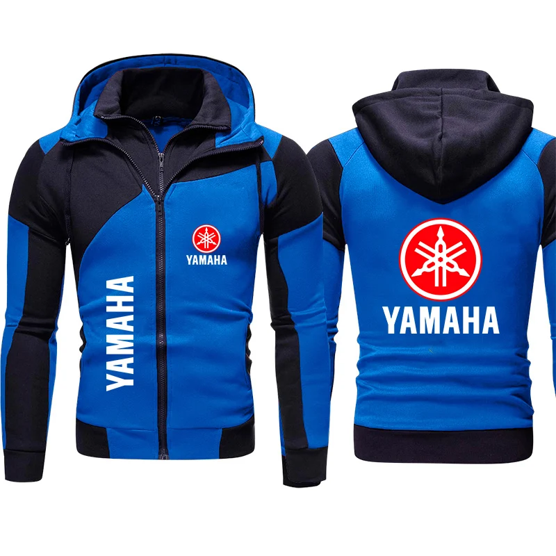 Mens yamaha hoodie Yamaha Logo Print Motorcycle Jacket Pullover Hooded Sweatshirt Biker Jacket Yamaha Racing Jacket Zipper Hoody