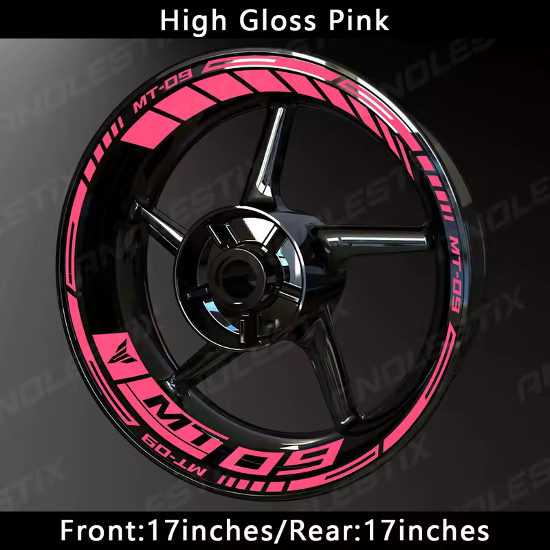 AnoleStix Reflective Motorcycle Wheel Sticker Hub Decal Rim Stripe Tape For YAMAHA MT-09 MT09 - Image 26