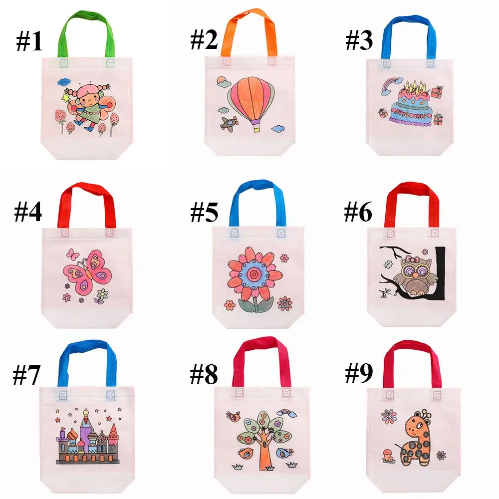 Pacote Material de Pintura DIY, Children Party Gift, Colorir Graffiti, Desenho Eco Bag