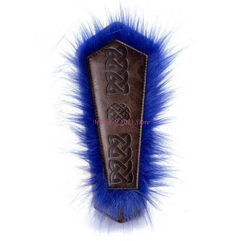 49ME Adjustable Antique PU For Medieval Theme Event Victorian Styles Bracers for Cosplay Live Action Role Playing