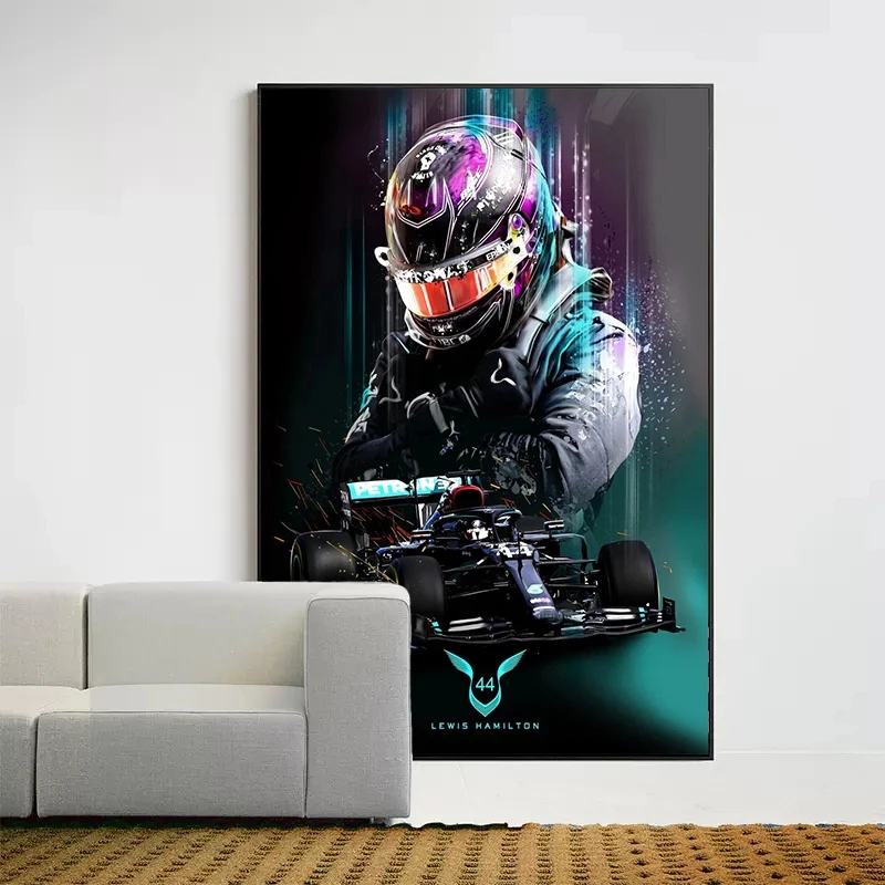Racing Champion Legend Poster Racing Car Driver Figure Print Canvas Painting Home Decor Wall Art Picture For Living Man Room