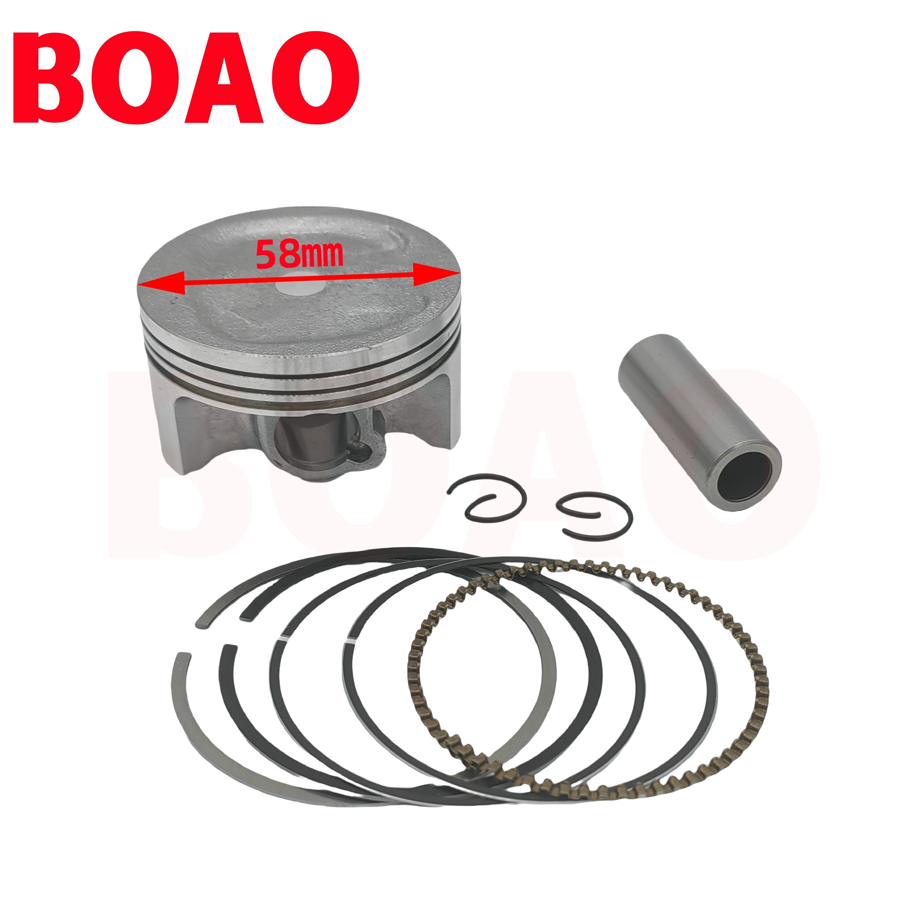 58MM Motorcycle Cylinder Inner Diameter Sleeve Cylinder Piston Ring Kit for FORCE 155 LMAX150 SMAX155