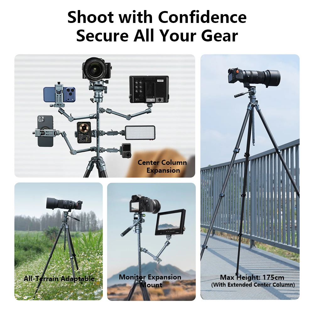 Tripod Kamera Serat Karbon 1.7 - Video Head Tripod Carbon Fiber ulasan dan harga