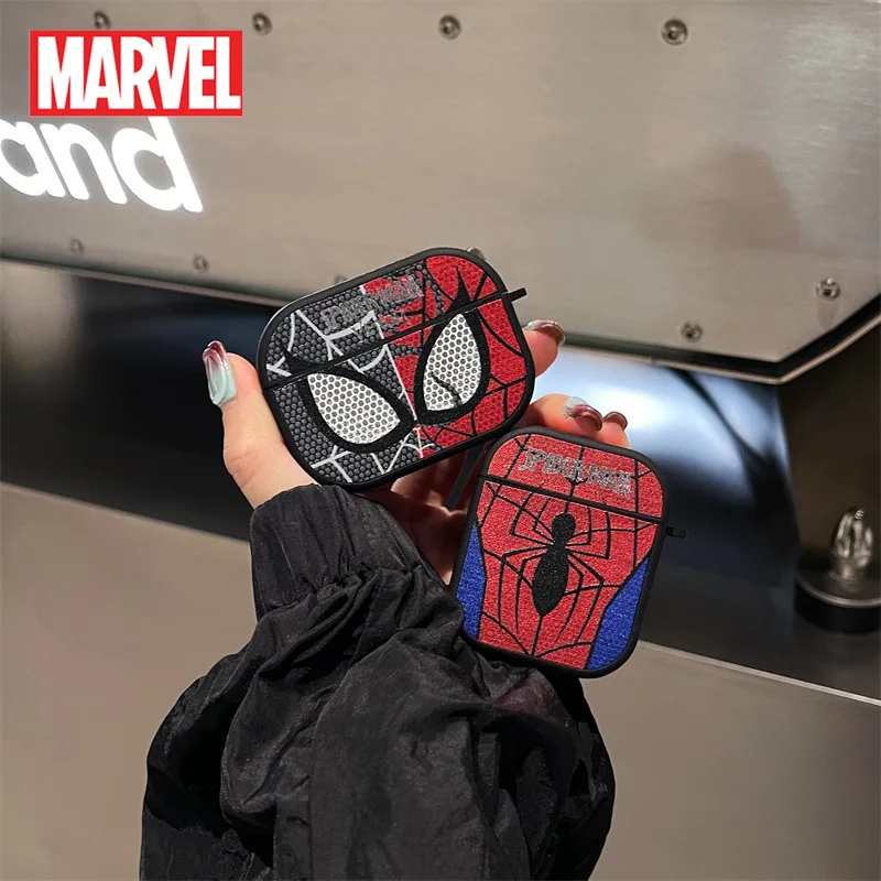

Marvel Spider Man Earphone Case Avengers Superheroes Airpods 1 2 3 4 Pro Apple Wireless Bluetooth Silicone Headphone Cover Hook