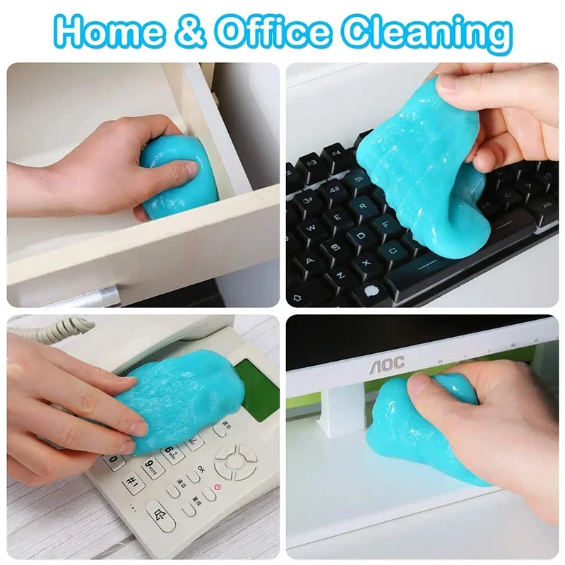 Car Cleaning Gel Slime for Cleaning Machine Auto Vent Car Wash Interior Dust Remover Glue Computer Keyboard Dirt Cleaner