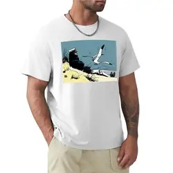 Corto Maltese on the shore T-Shirt custom t shirts design your own Short t-shirt o neck shirt Men's t-shirts