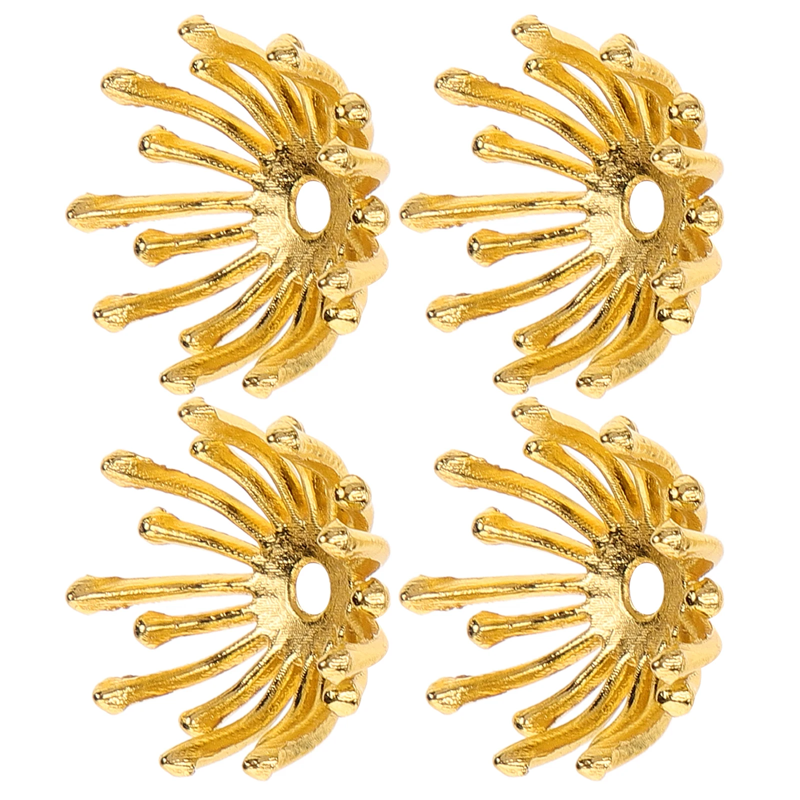 

100pcs Diy Flower Bud Headdress Accessory Metal Hairpin Jewelry Making Craft Decorative Flower Blanks Creative Chic Lightweight