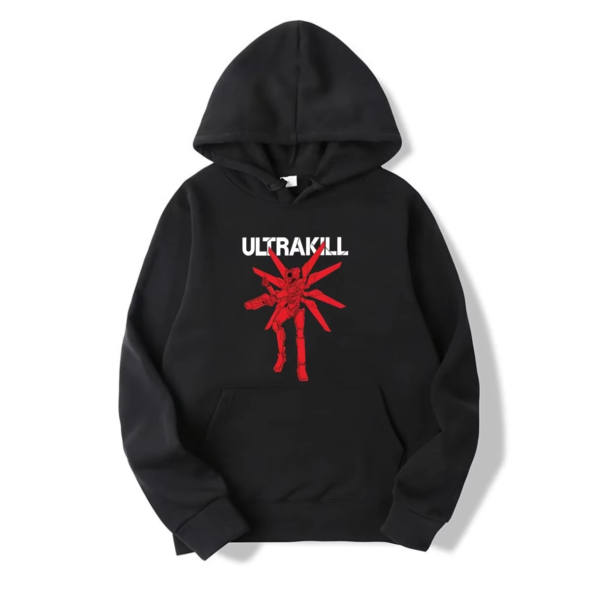ULTRAKILL Hoodie V1 Robot Print Sweatshirt Men Women Retro FPS Game Streetwear Hip Hop Pullover Unisex Autumn Winter Top New