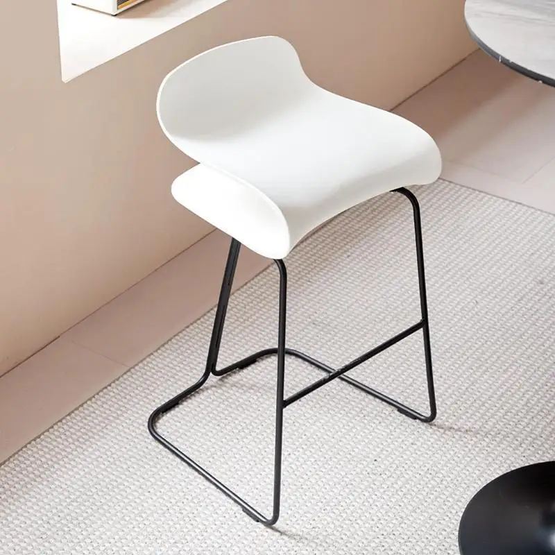 Bar chair Home modern simple wrought iron high stool Cafe bar high stool with front desk bar stool