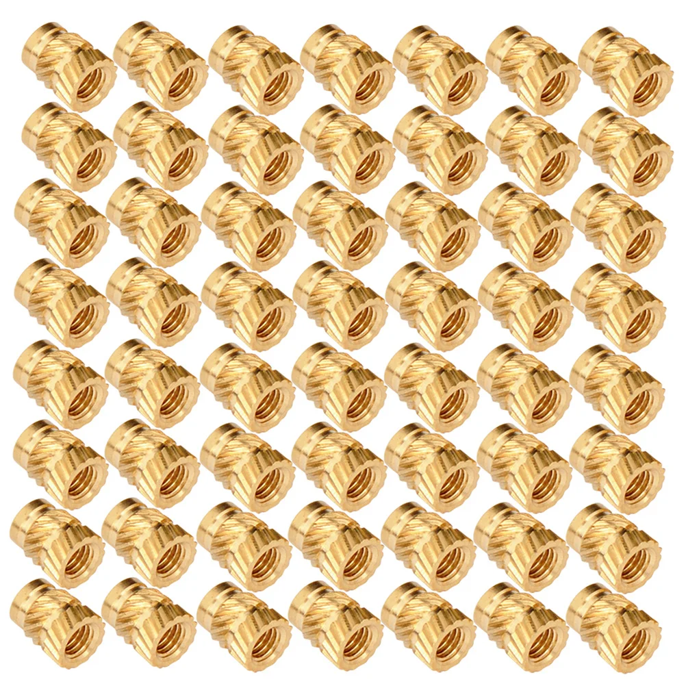 

100Pcs Professional Copper Alloy Threaded Insert Nuts Durable Heat Resistant Knurled Embedment Nuts for 3D Printing