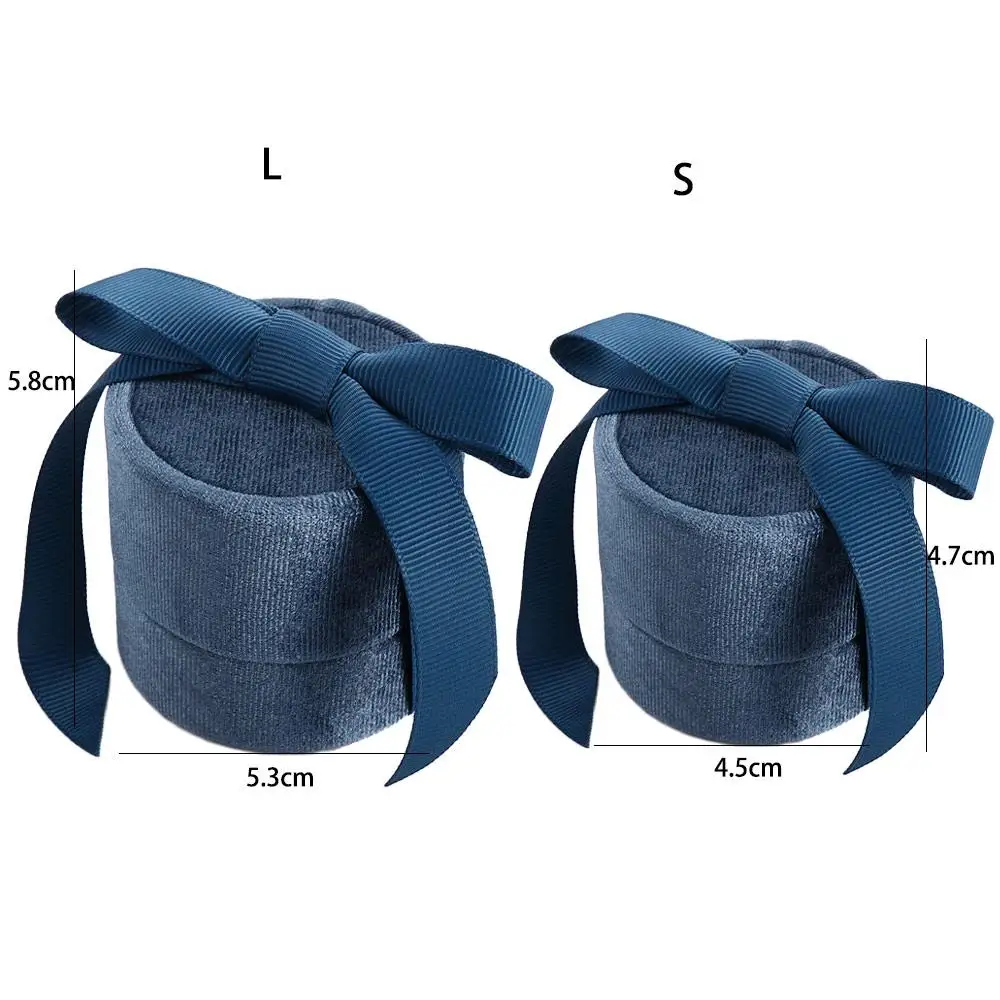 Round Packaging Wedding Necklace Engagement  Ring Velvet Jewelry Display Jewelry Box Fashion Accessories Displays Box
