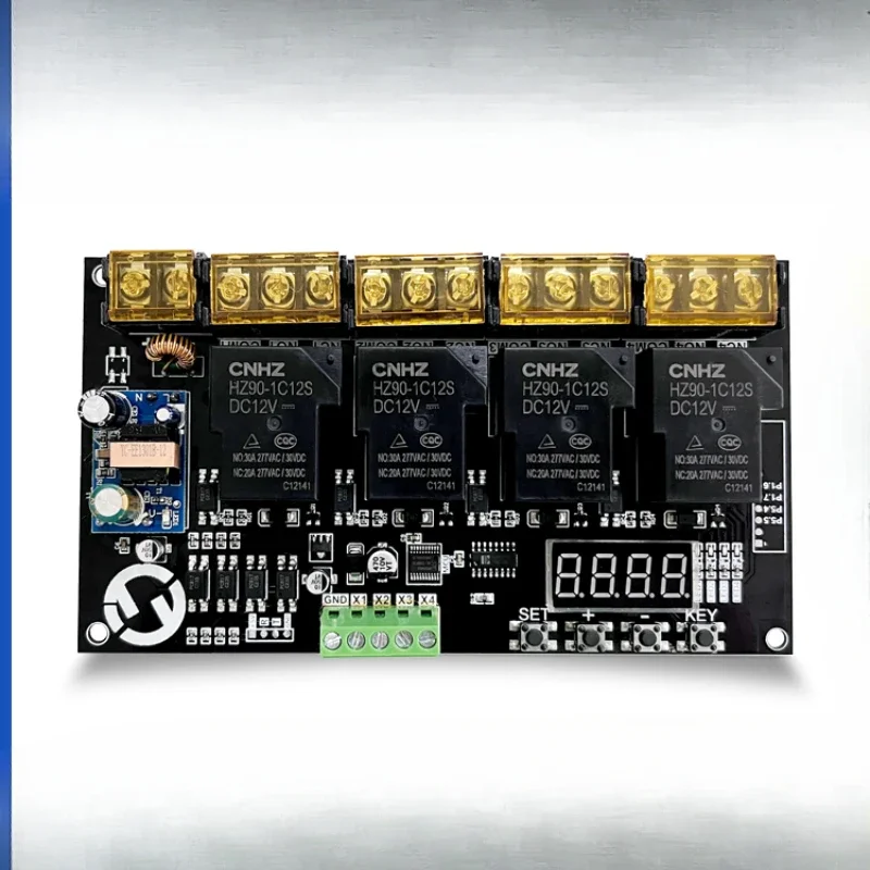 

High power four delay time relay module motor forward and reverse control board cycle jog self-locking interlock