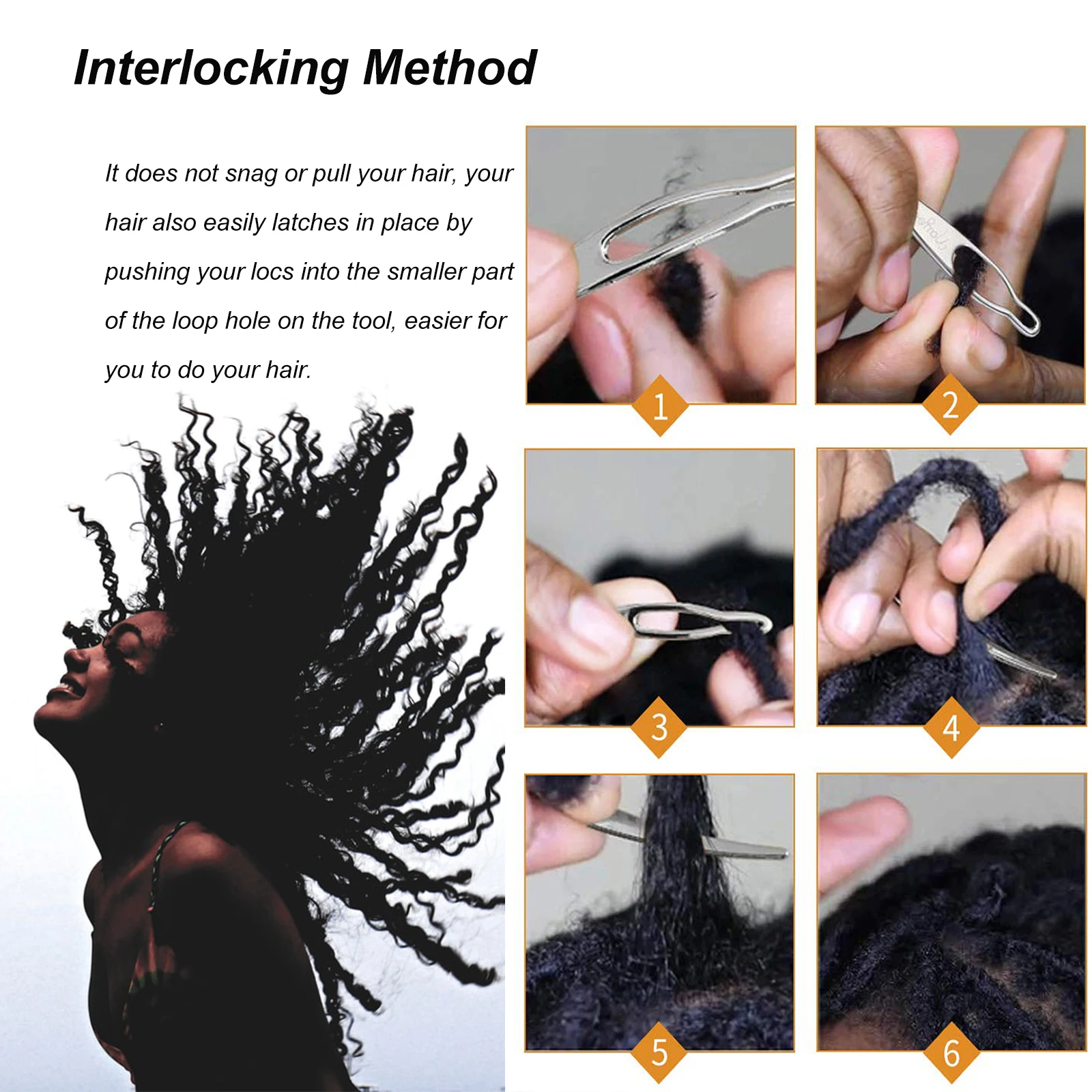 Dreadlocks Tool, ing Tool, Hair Extensions Interlocking Retighten Tool Locking Needle Tightening Accessories Tool Kit
