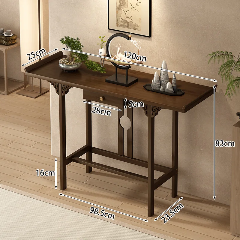 

Firm Xuanguantai foyer table household incense case new Chinese simple living room strip case end view table light luxury modern