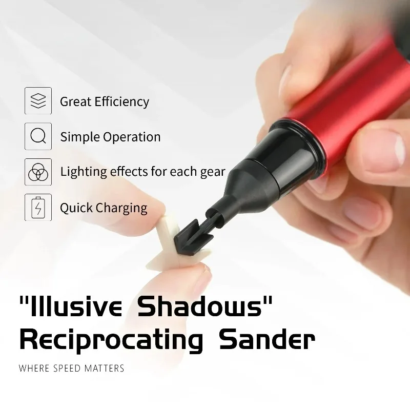 Rechargeable Reciprocating Electric Grinding Pen Multi‑Speed Model Polisher for Hobby Model Water‑Gate Trimming DIY Craft