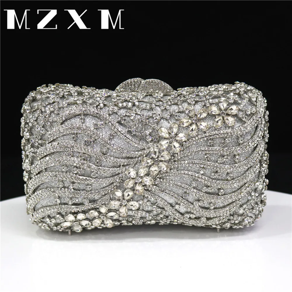 Multi Shape Design New Luxury Diamond Women Clutch Bag Wedding Evening Bag Crystal Women Purse High Party Rhinestone Box