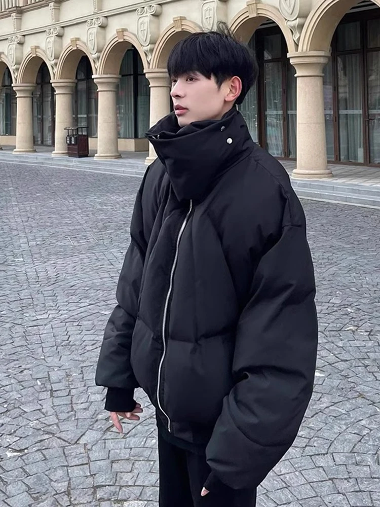 

Мужское хлопковое пальто Bla Knight Armor Down Cotton Jaet Winter Thi Heavy Northeast Cold Resistance ort ape, верхняя одежда