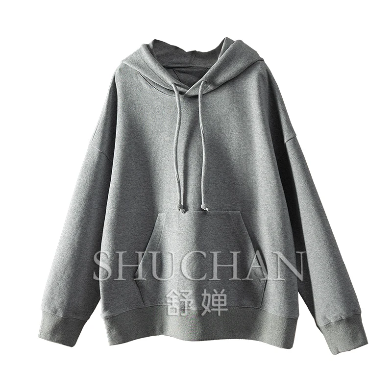 Hooded Loose Pullover  Sweatshirt Women 2024 Streetwear Women  Sweatshirts  Pull Femme COTTON  POLYESTER