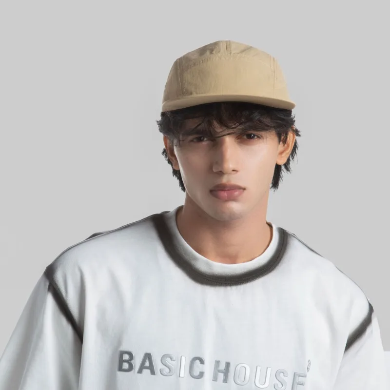 New Multi-color 5-panel Nylon Hats Custom Logo Summer Outdoor Camping Sun Protection Versatile Casual Quick-drying Baseball Cap