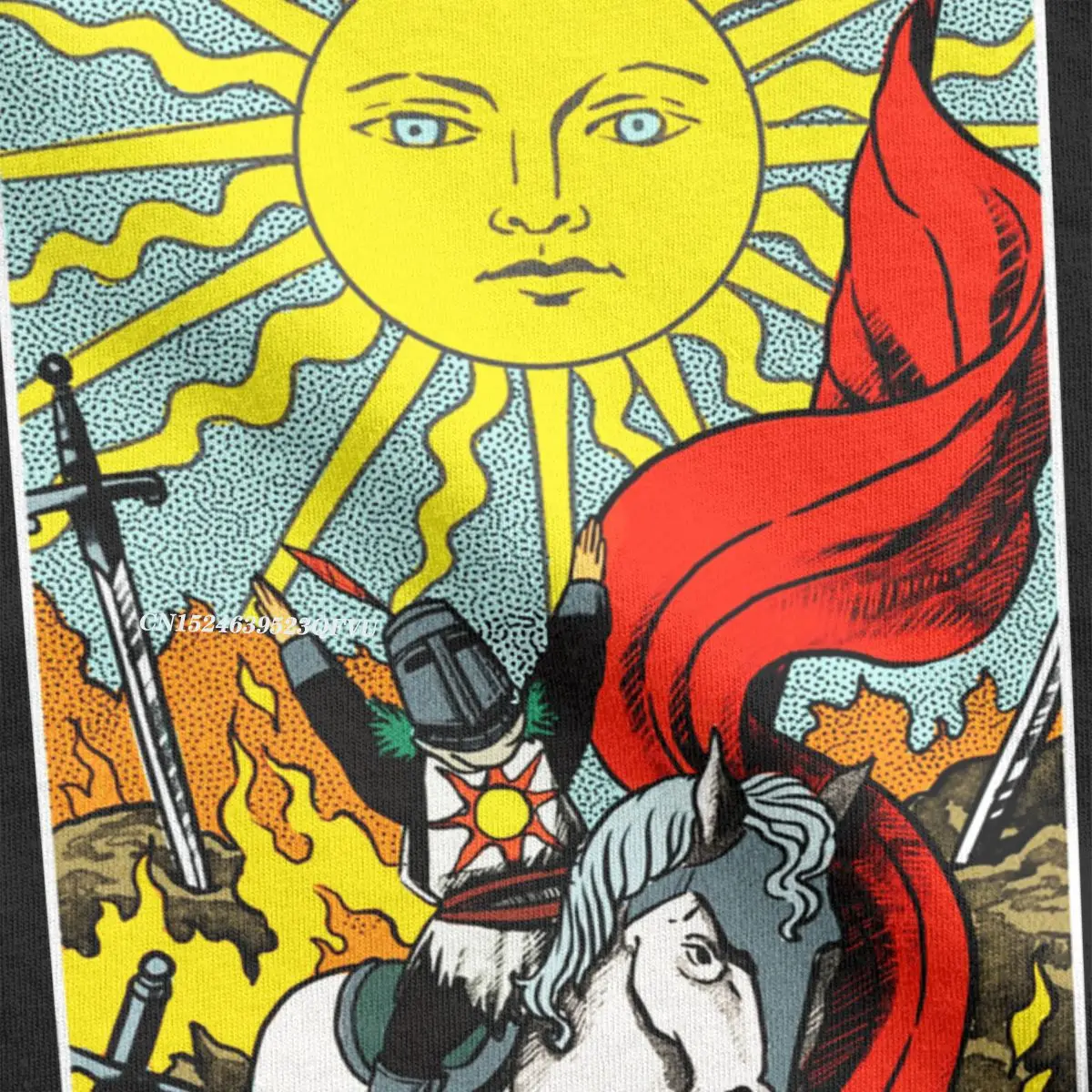 Lob Der Sonne Tarot Dark Souls männer Tops T Shirts Vintage Tees Harajuku Manga T-Shirts Reine Baumwolle Einzigartige Kleidung