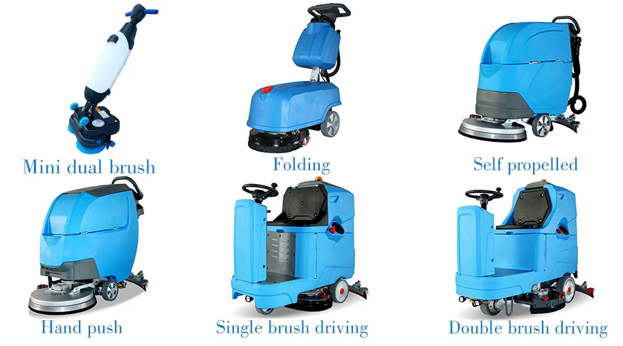 Industrial Floor Cleaning Washing Machine Equipment China New High Efficiency Walk Behind Hand Push Scrubber