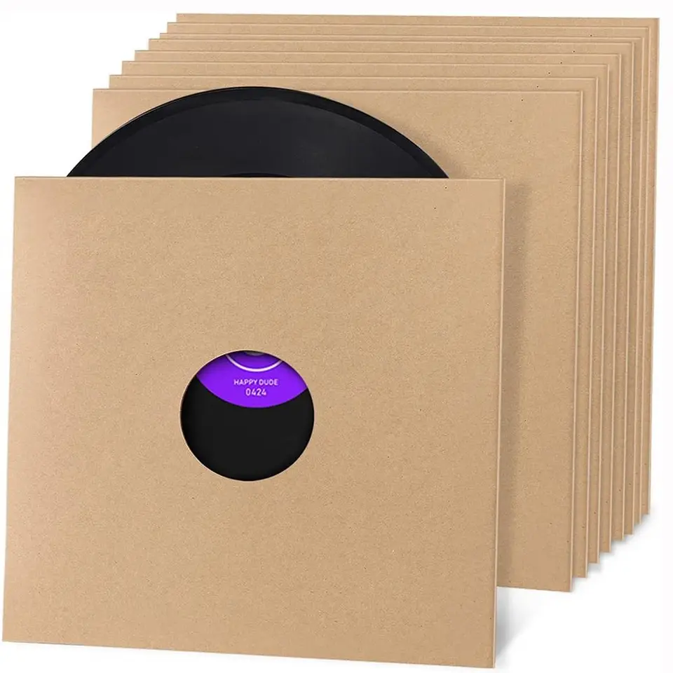 New 7/10 Inch Vinyl Records Sleeve Kraft Paper Reusable Outer Record Sleeves  Square Record Storage Bags - AliExpress 15