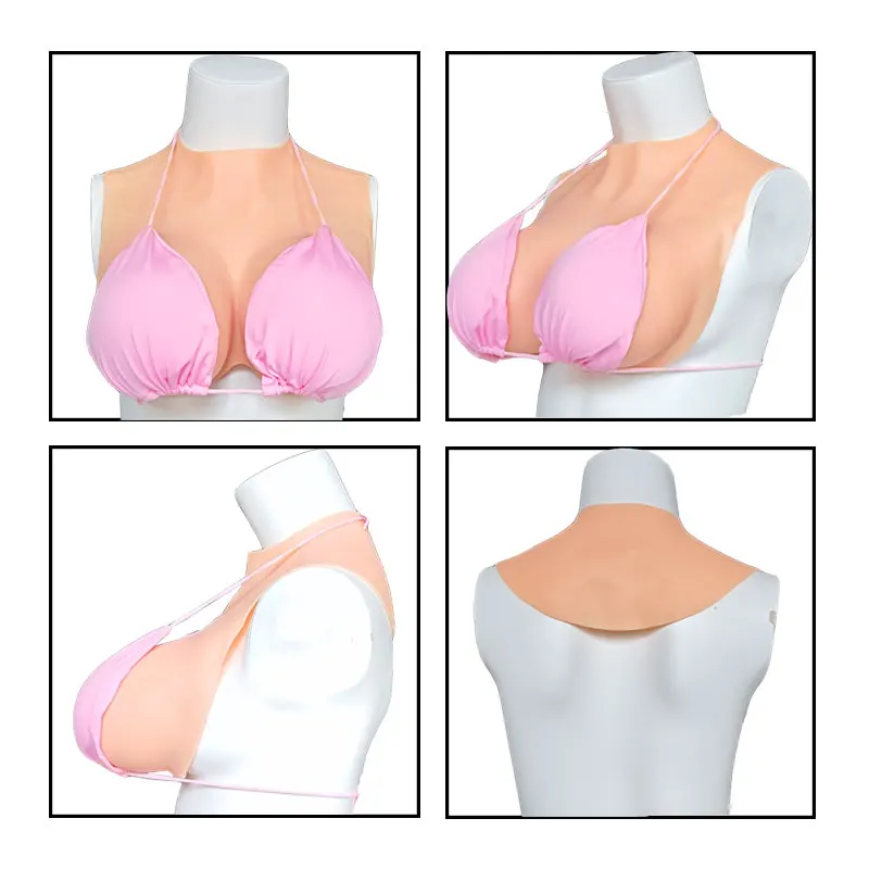 Silicone Breast Forms Plump Soft Shake Tight Fit for Transgender Crossdresser Drag Queen Cosplay - Huge Fake Boobs