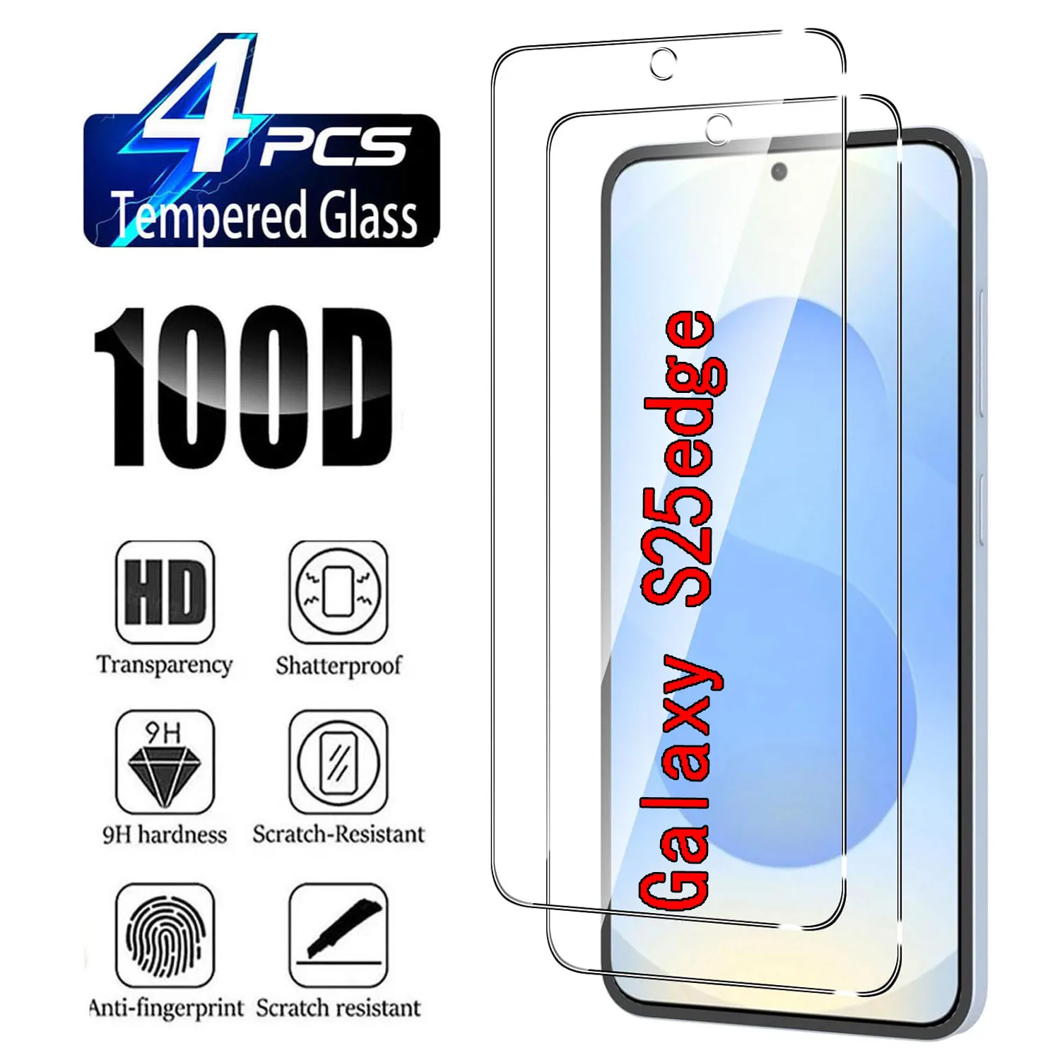 

For Samsung Galaxy S25 Edge 5G 9H Screen Protector Film - HD Clear Anti-Reflective Shock Resistant Privacy Filter