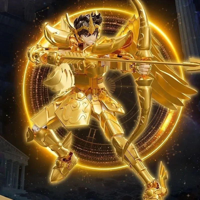 43CM Classic Cartoon Action Figure Saint Seiya Gold Archer Building Blocks Brick Toys Dolls Collectible Models Boys Girls Gift