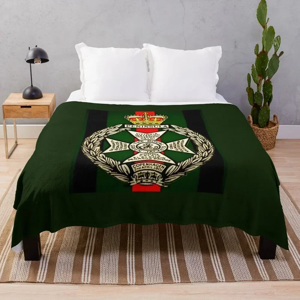 

Royal Green Jackets Cap Badge Throw Blanket