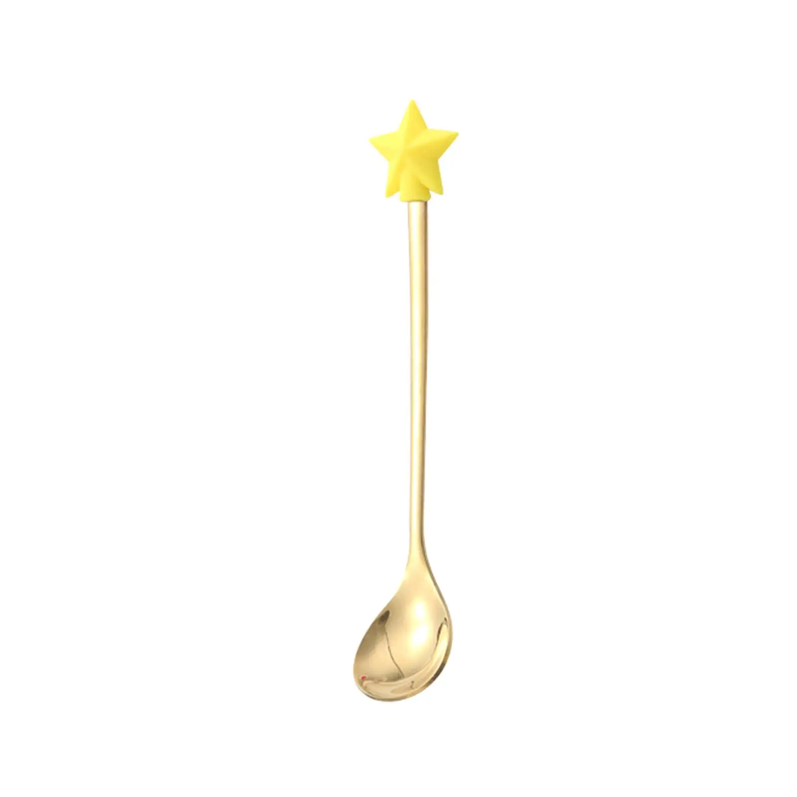 Stainless Steel Long Handle Xmas Coffee Spoons and Forks Set Dessert Flatware for Christmas Party Tableware