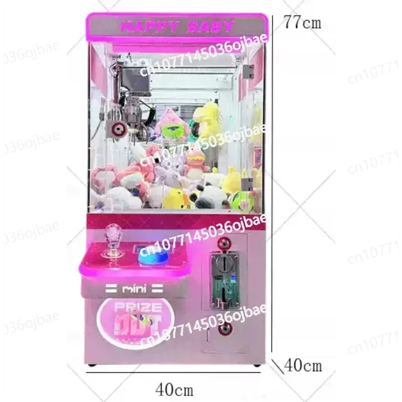 Mini Internet coin operated children's small household full transparent clip doll machine, gift machine