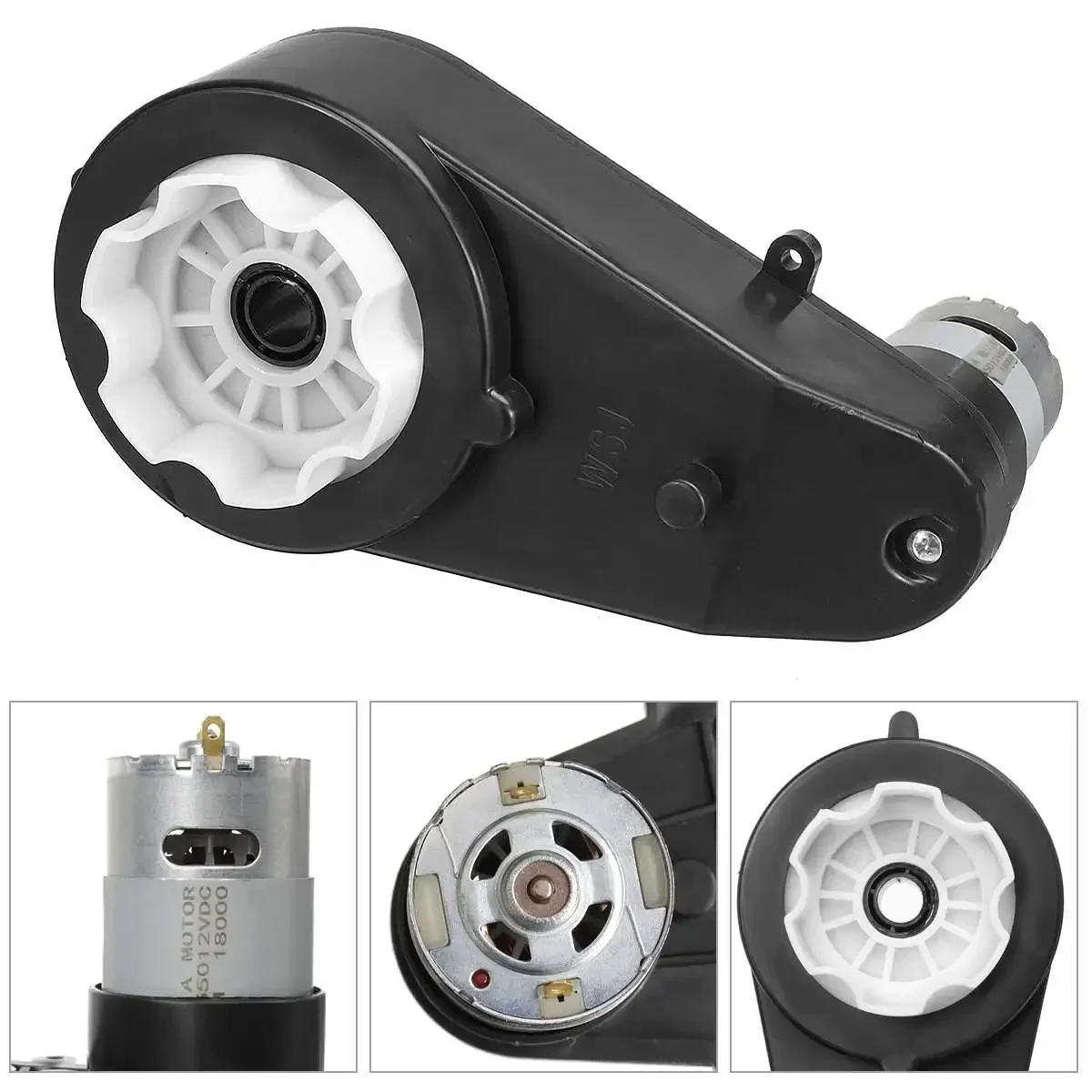 

2pcs 12V 550-10000RPM/18000RPM For Electric Remote Control Car Children Electric Car Gearbox w/Motor High Speed Motor