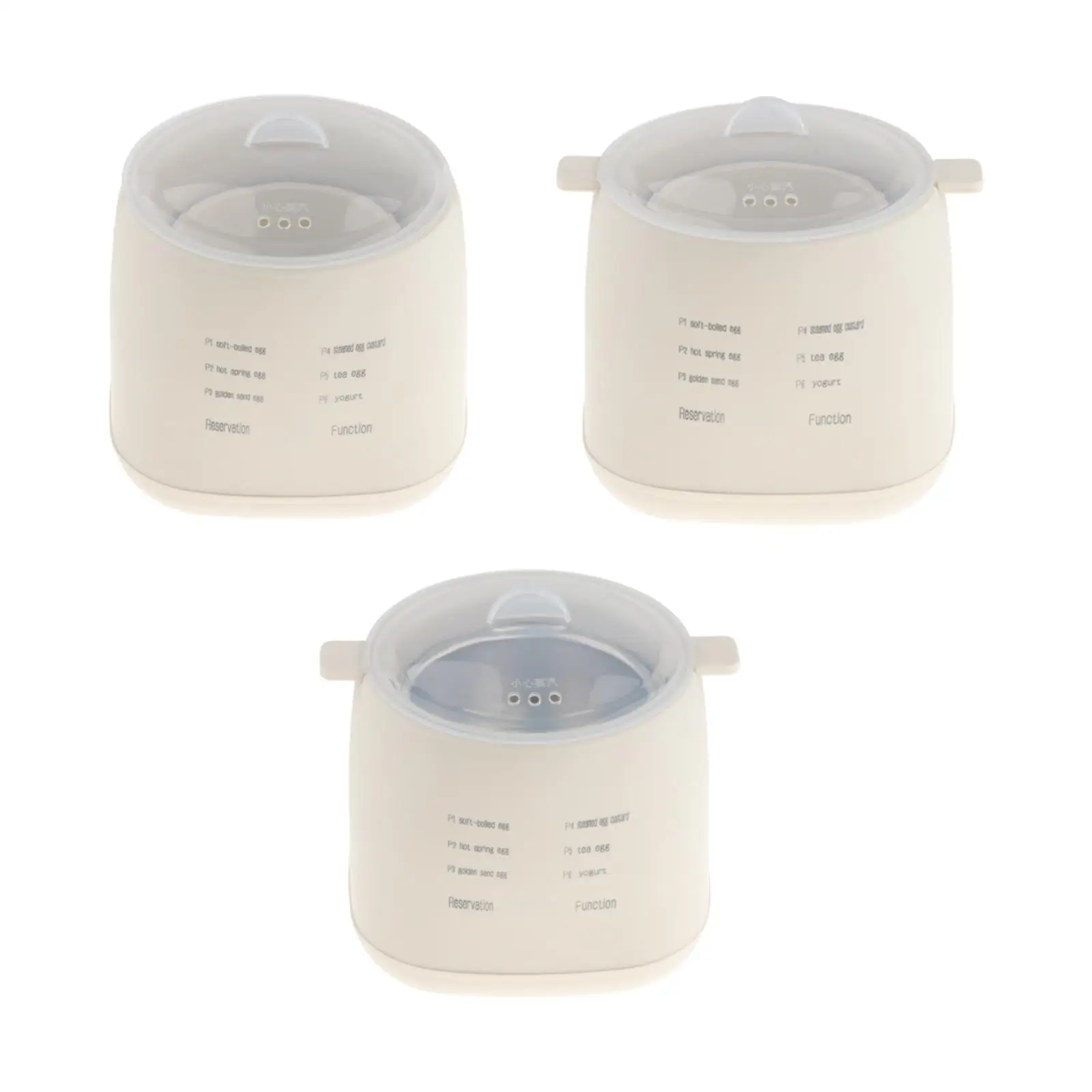 Panela de ovos rápida, suprimentos de cozinha, desligamento automático, janela transparente, portátil, multiuso, caldeira de ovos para casa, escritório, cozinha, dormitório