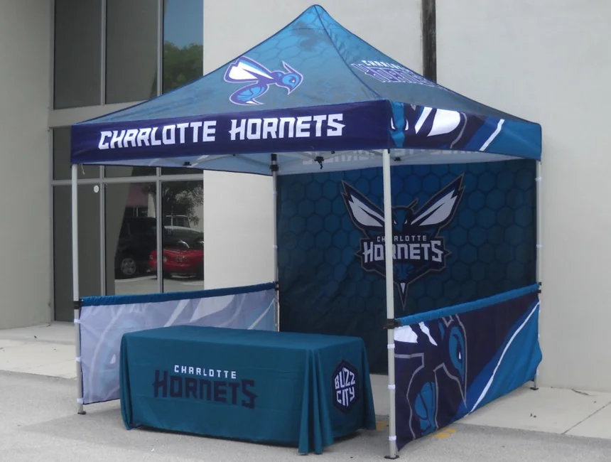 Outdoor Sunshade Canopy, Oxford Fabric with Aluminum Frame, Retractable Folding Tent, UV Protection Waterproof Advertising Tent