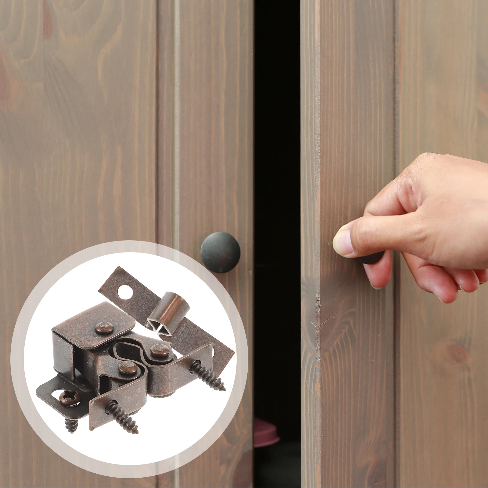 

20pcs Cabinet Door Catch Cold Rolled Steel Double Roller Closet Door Roller Cupboard Latch for Home Furniture