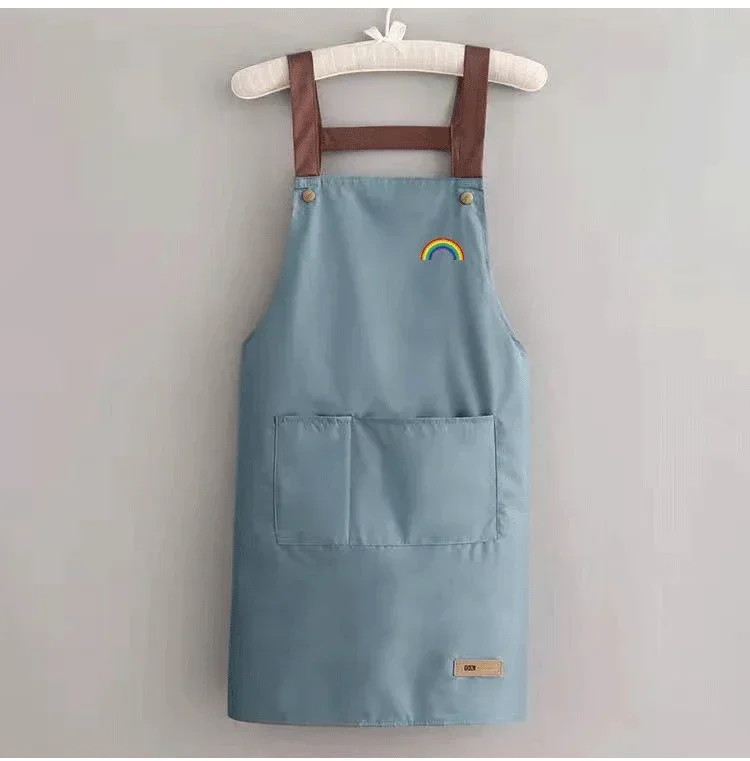 

Kitchen Household waterproof and antifouling large pocket hotel restaurant coffee shop food Western pastry work clothes apron