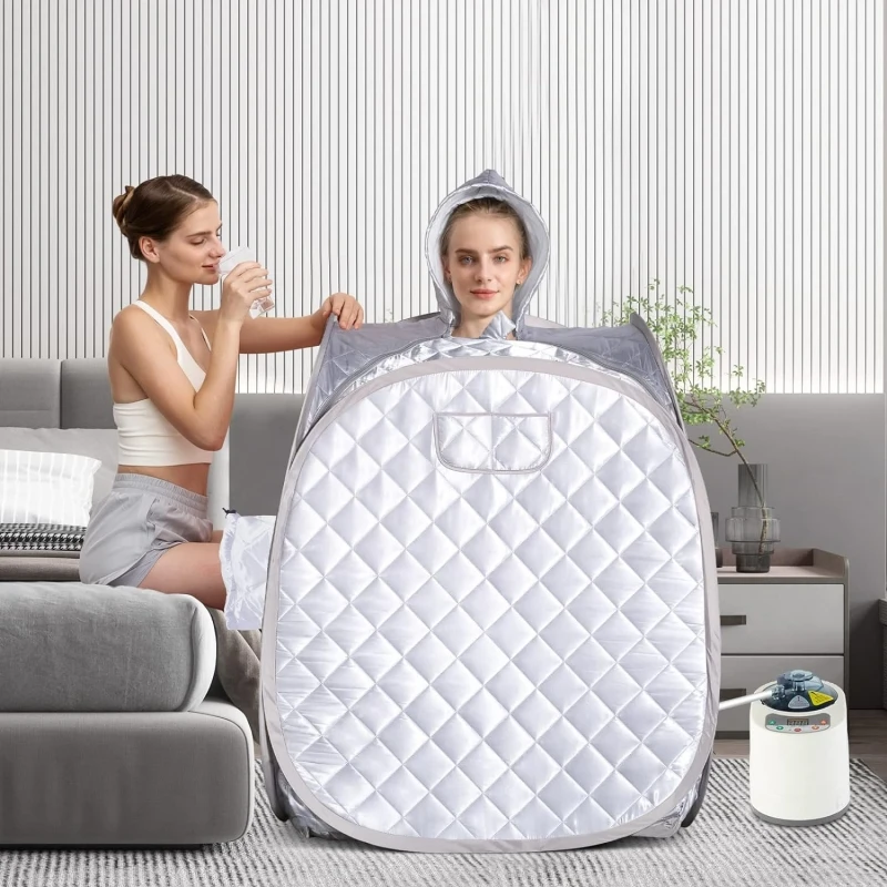 Portable Steam Sauna for Home Personal Full Body Spa for Relaxation Spa Tent with Hat Leg Spa Design 2L 900W Steam Generator