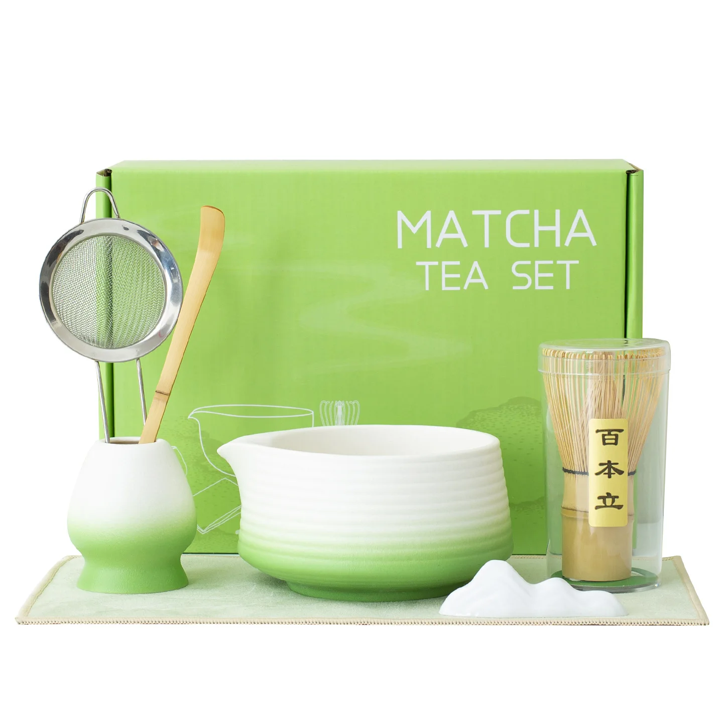 

Chawan Matcha Bowl Japanese-Style Ceramic with Mouth Gradient Set Point Tea Ceremony