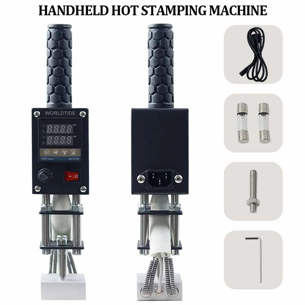 5X7cm /8X10cm Heat Press Digital Leather Tool Paper Wood Custom Logo Foil Stamp Handheld Hot Stamping Machine