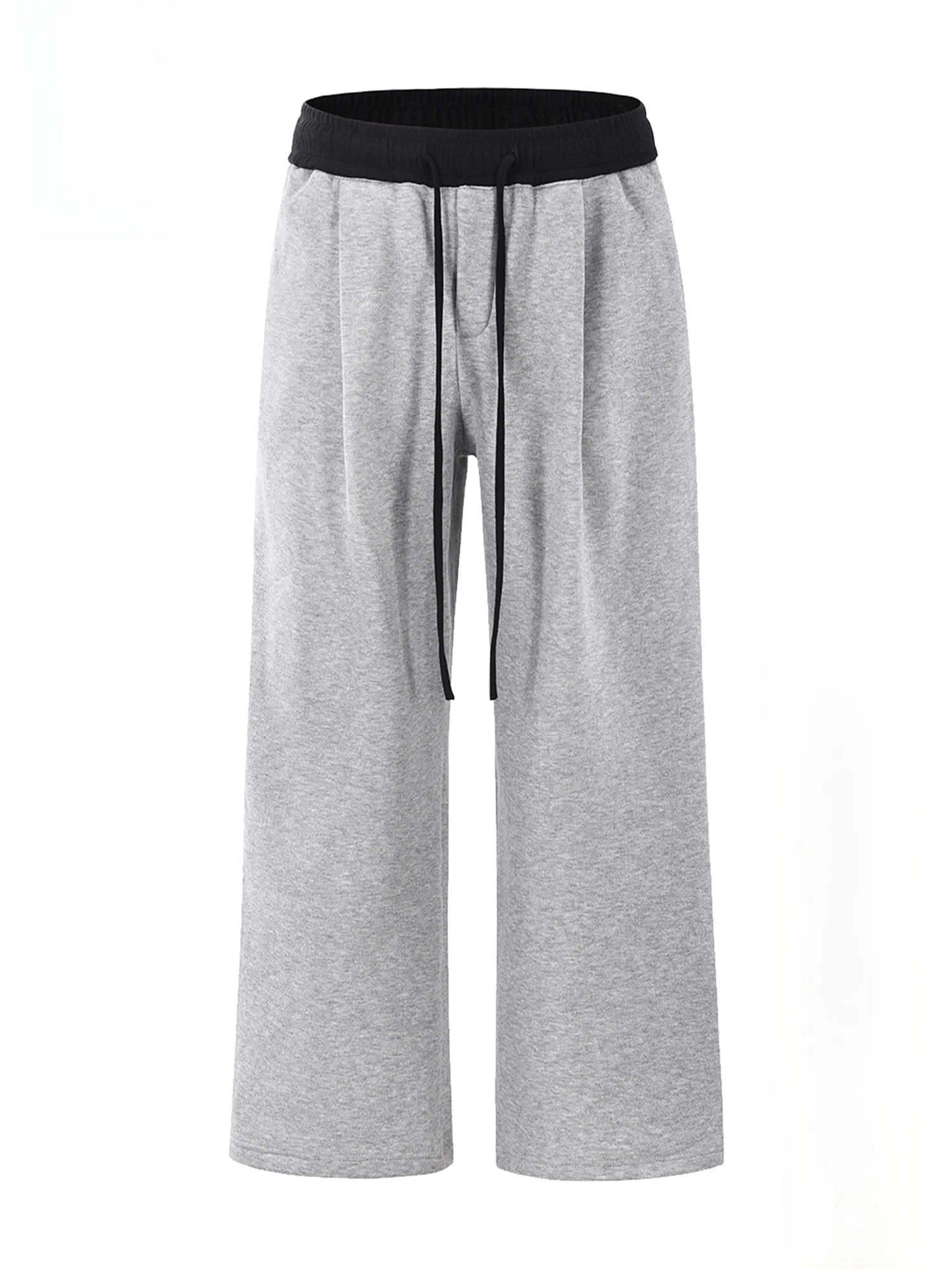 

PaulFrank Pure Color Fce Lined Loose Men's Casual Pants Winter Warm Sports Sweatpants Straight Leg mid Waist Trousers