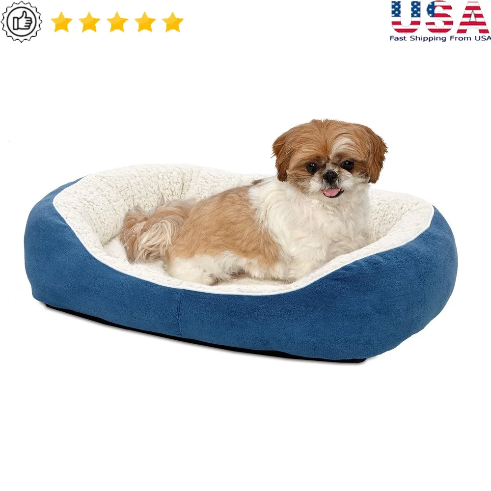 سرير أليف سميك للغاية من Micro-Terry Cuddle للكلاب الصغيرة والقطط، تصميم ناعم قابل للغسل في الغسالة، استرخاء مثالي للاسترخاء