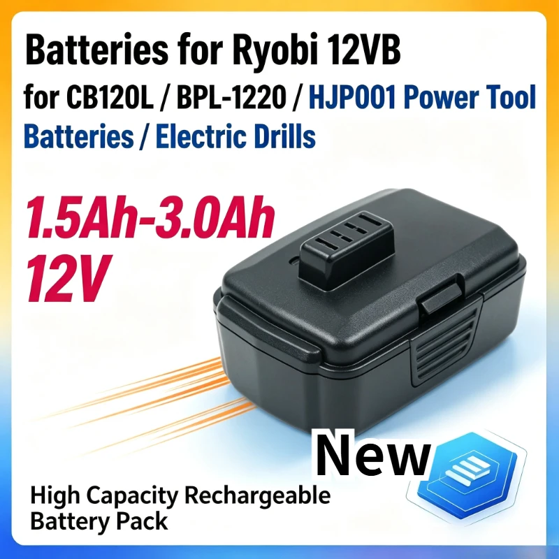 New Upgraded 3Ah 2.0Ah 1.5Ah 12V Power Tool Batteries for Ryobi 12VB CB120L BPL-1220 HJP001 Electric Drills Rechargeable Battery