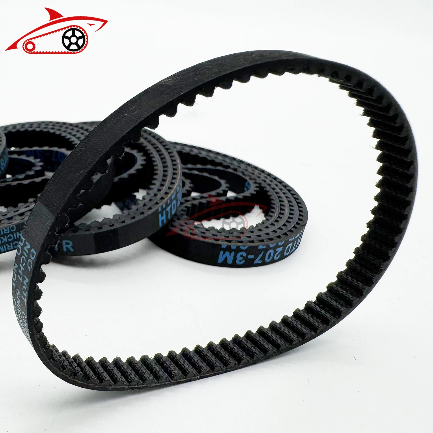 HTD3M Rubber Timing Belt Length 195/198/201/204/207/210/213/216/219/225/228mm Width 10/15mm HTD 3M Synchronous Closed Loop Belt