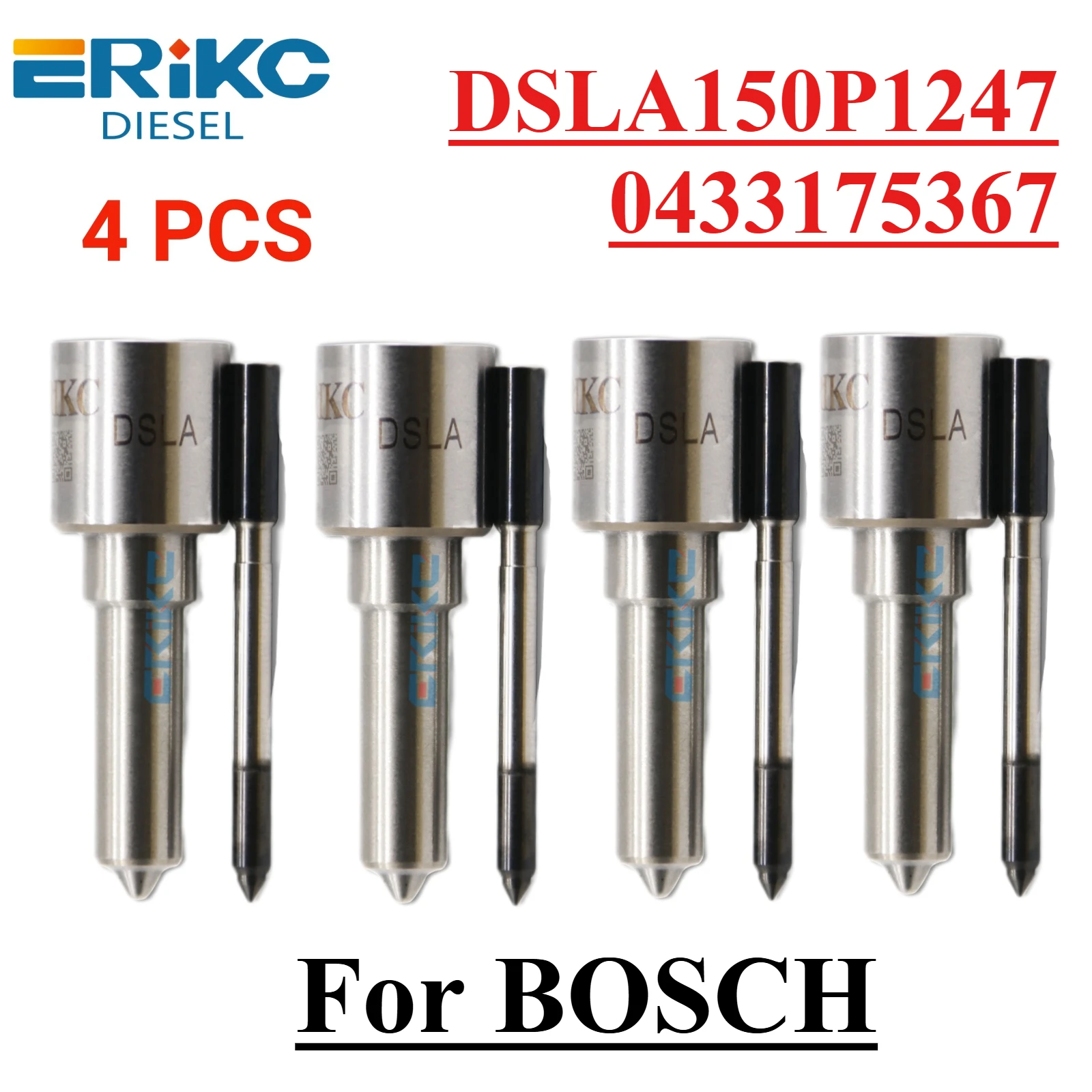 4PC DSLA150P1247 0433175367 Jet Injector Tips DSLA 150 P 1247 Sprayer Nozzle DSLA 150P 1247 for BOSCH 0414720213 1.20TDI