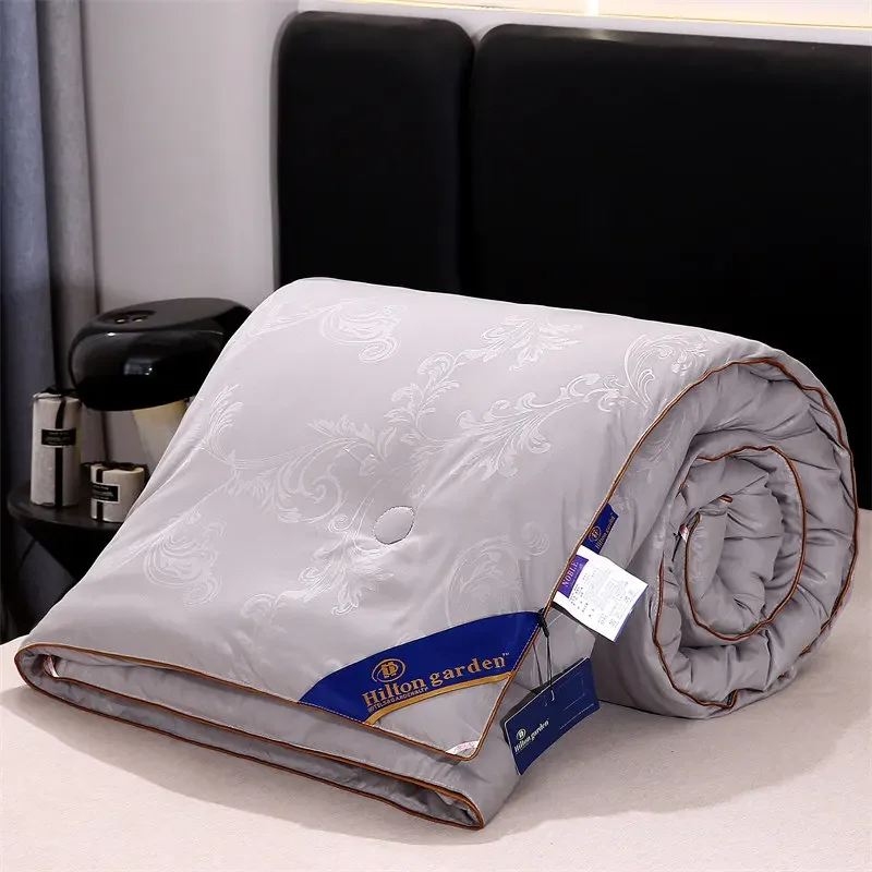 Handmade Long Staple Mulberry Silk Comforters Skin-friendly Brushed Cotton Four Season Long Comfortable Thick Warm Quilt Core