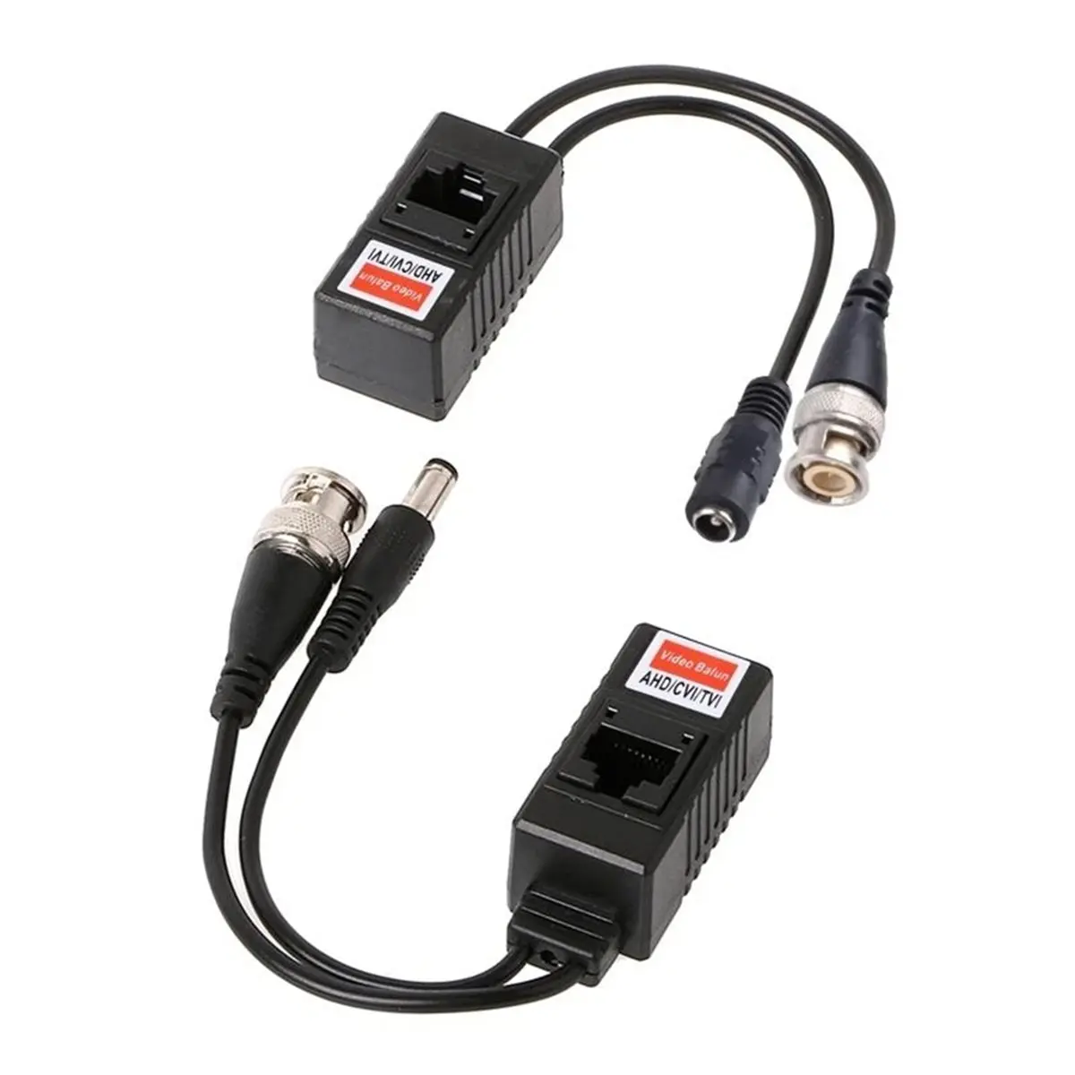 Stable- 10 Pair BNC to RJ45 Passive Video Power + Balun Transceiver for CCTV Camera,Video Balun with Power Rj45